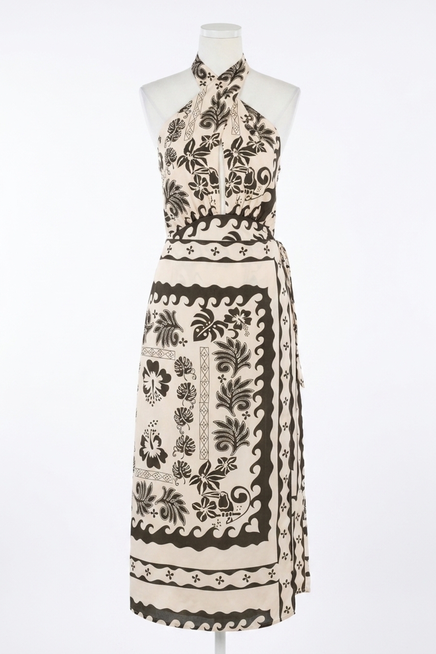 NEW MABLE caymans dress in brown